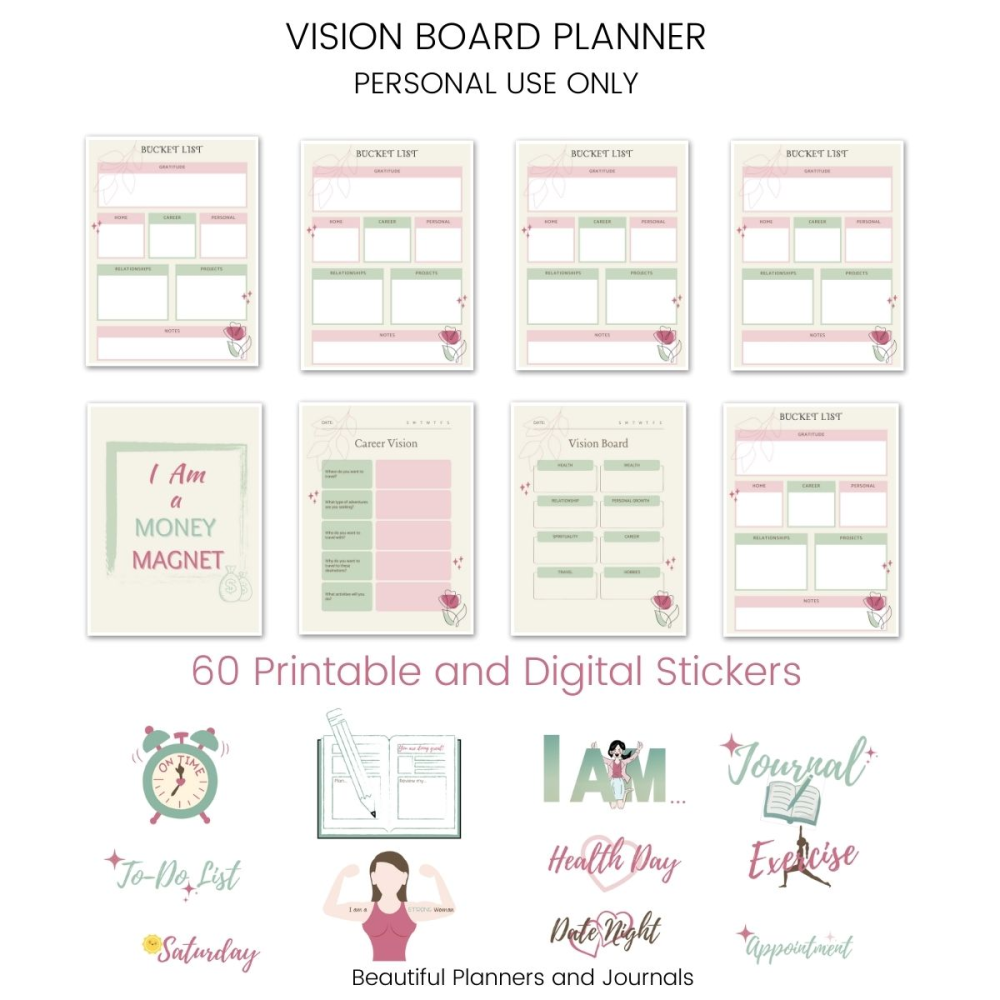 Vision Board Planner Personal Use