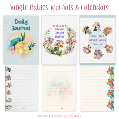 jungle babies calendar and journal