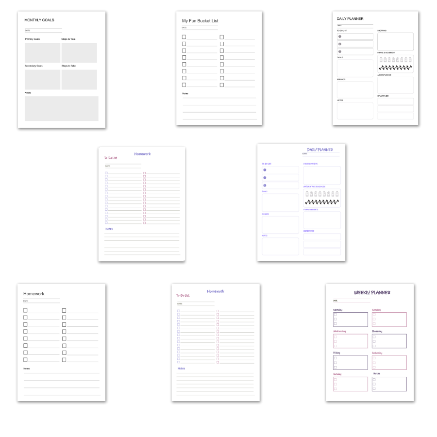 daily planner templates